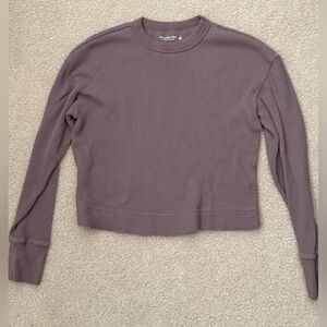 Abercrombie & Fitch Brown Waffle Knit Top